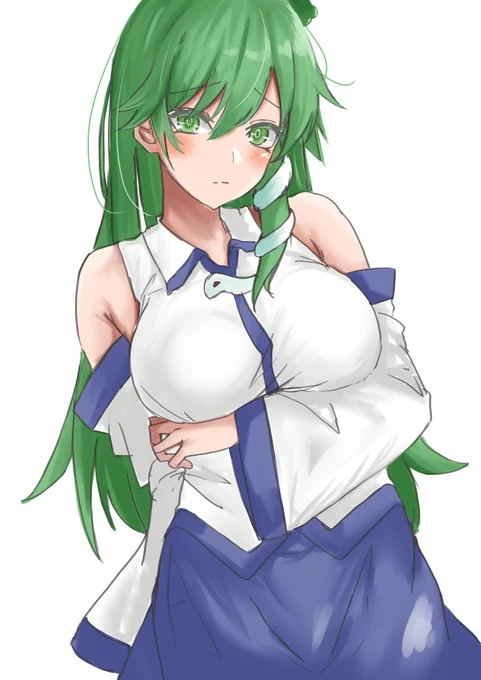 今日のお絵描き 東方 早苗