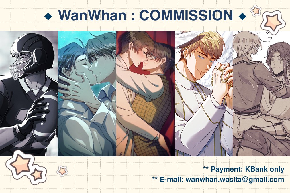 [RT Appreciated] ✨COMMISSION OPEN✨

ฤกษ์งามยามดี กลับมาเปิดคอมมิชชั่นแล้วค่ะ!
มีหลายไทป์ให้เลือกสรร สามารถอ่านรายละเอียดได้ที่>> docs.google.com/presentation/d…

หากมีข้อสงสัยเพิ่มเติมใดๆ ติดต่อสอบถามได้ทาง DM ค่ะ
ขอบคุณค่ะ

#commissionTH #WANWHANcms
