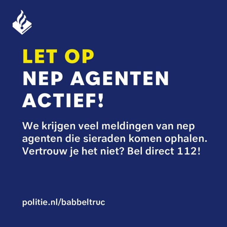 ⚠️𝐖𝐚𝐚𝐫𝐬𝐜𝐡𝐮𝐰𝐢𝐧𝐠‼️Er zijn weer nepagenten actief in de gemeente Leeuwarden en omstreken. Ze bellen slachtoffers, doen zich voor als agenten en vragen om waardevolle spullen in bewaring te stellen wegens inbraken. Laat je niet misleiden, dit is een oplichterstruc!