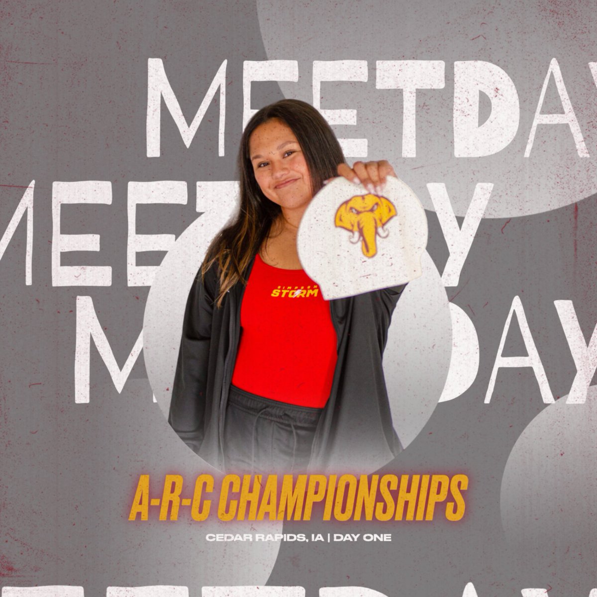 It's go time. 

Check us out at the A-R-C Championships for day one! 

🆚 A-R-C Championships
🕙 10 a.m. / 5:30 p.m.
📍 Cedar Rapids, IA
📊/🖥️ linktr.ee/simpsonswim

#rollriversSWIM #d3swim