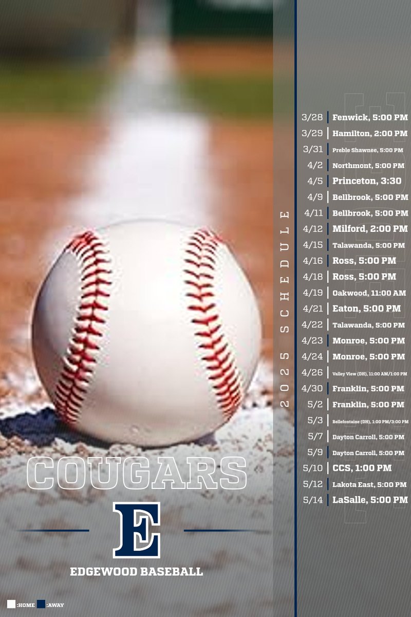 Head out to the diamond this Spring and watch the Men of Edgewood Baseball! @edgewood_bb @swblsports @swosportsdaily @thereportohio @edgewoodathlet1 #THEEDGE
