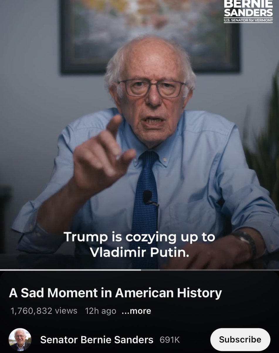 SocialistMMA's tweet photo. Bernie Sanders coming out as a pro war neocon who wants never ending conflict is now one of his most viewed videos. Gaining 1.7 million views in half a day 

I bet even the ruling class is shocked at how much of a traitor Bernie Sanders is https://t.co/bEQ4wDt6lx