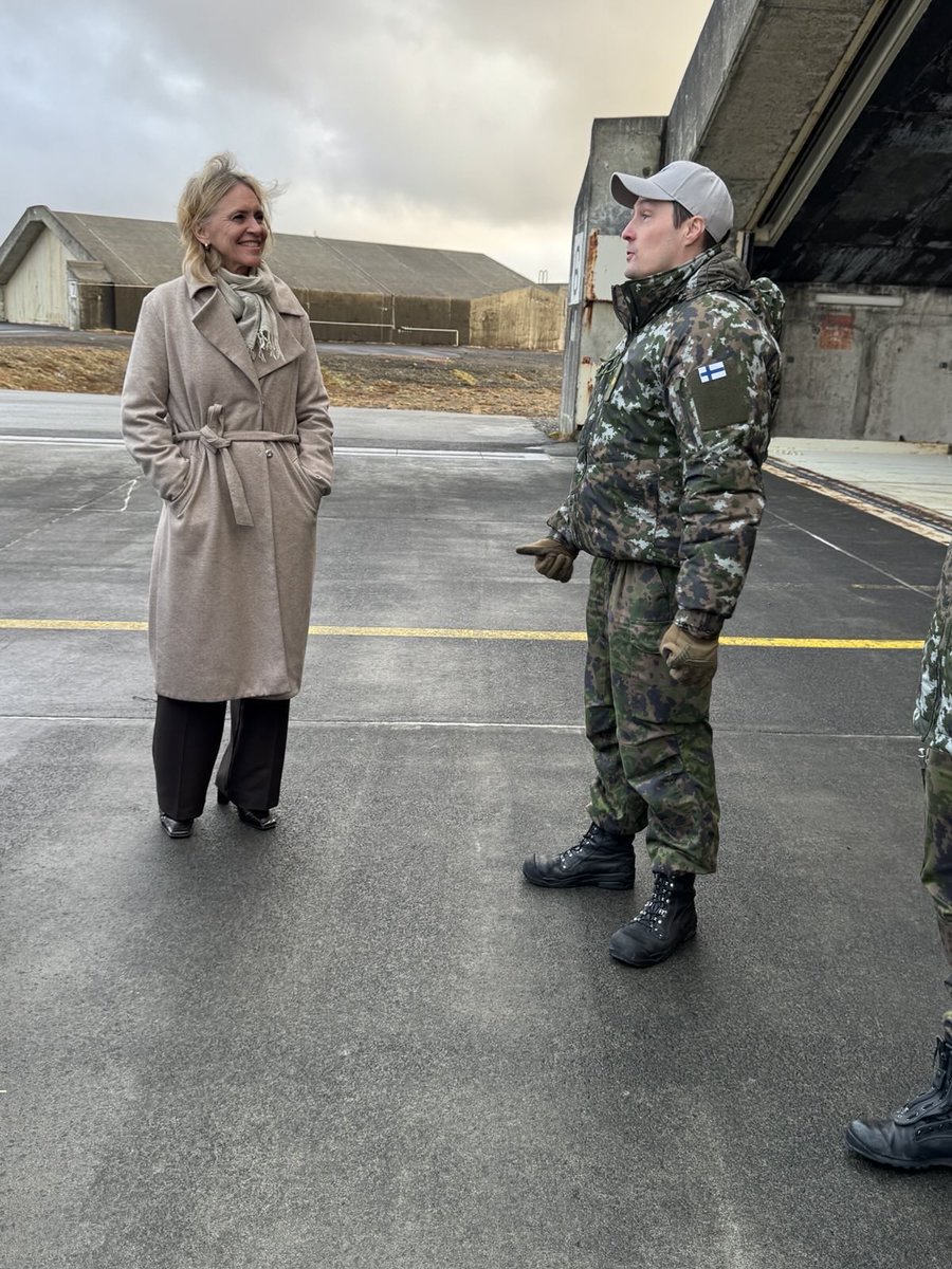 thorgkatrin's tweet photo. Thank you Finland, for guarding our skies and flying the NATO flag in the Arctic. Had the pleasure of meeting with the capable personnel of the Finnish Air Force yesterday! https://t.co/8ws2HUr4RG