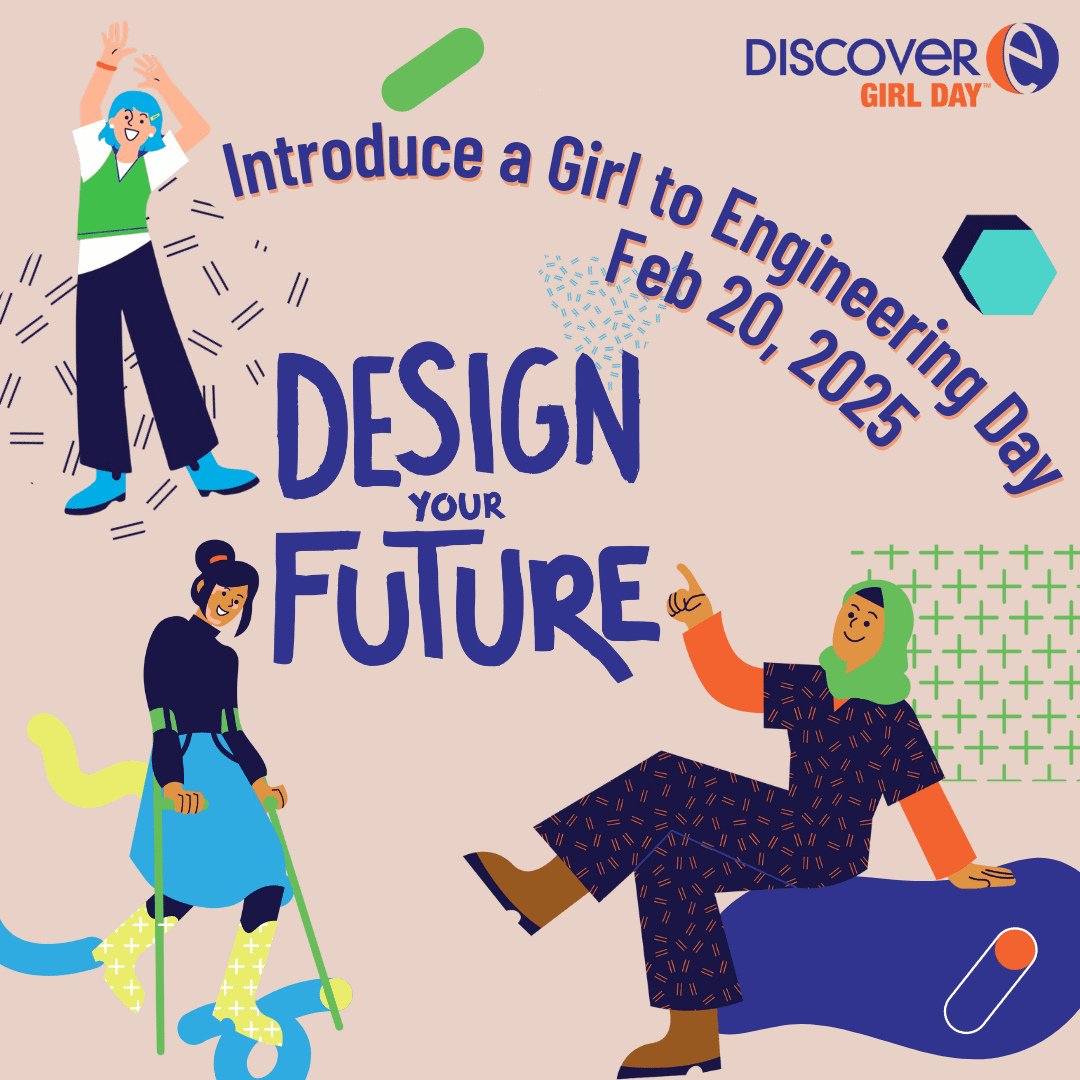 NSPE's tweet image. Today is Introduce a Girl to Engineering Day! Join us in this movement to inspire a girl’s future by sharing your engineering journey. #GirlDay2025 #Eweek2025 #GirlsInEngineering #DesignYourFuture