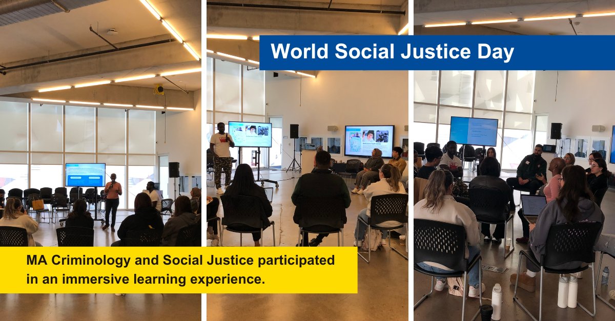 It's World Day for Social Justice! We're highlighting the MA Criminology and Social Justice program. On Nov 1, 2024, students explored Restorative Justice principles with Dr. Reena Tandon's CELT program and Peacebuilders International.

Read more: torontomu.ca/arts/news-even…