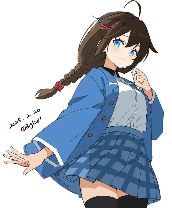 時雨#艦これ版深夜の真剣お絵描き60分一本勝負 #艦これ版真剣お絵描き60分一本勝負_20250220 