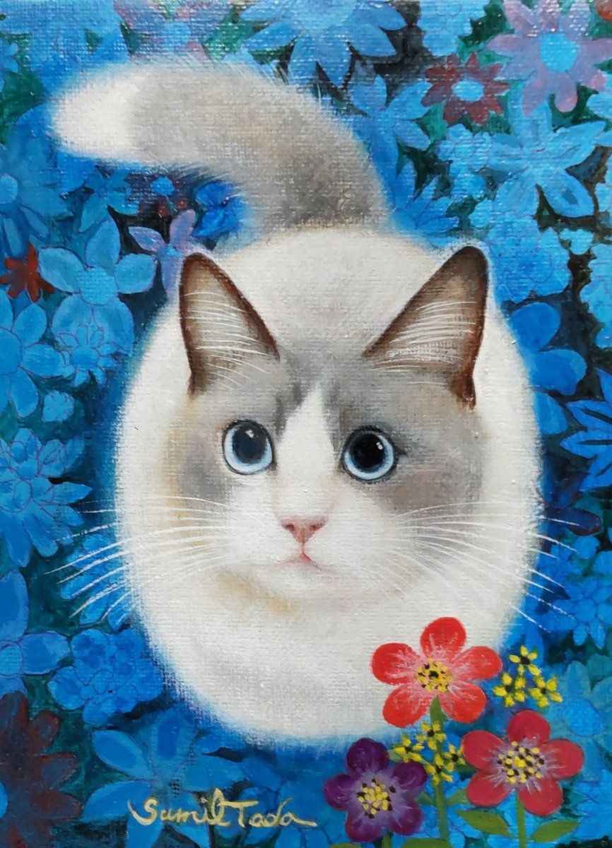 多田すみえ【猫の集まり】lithograph