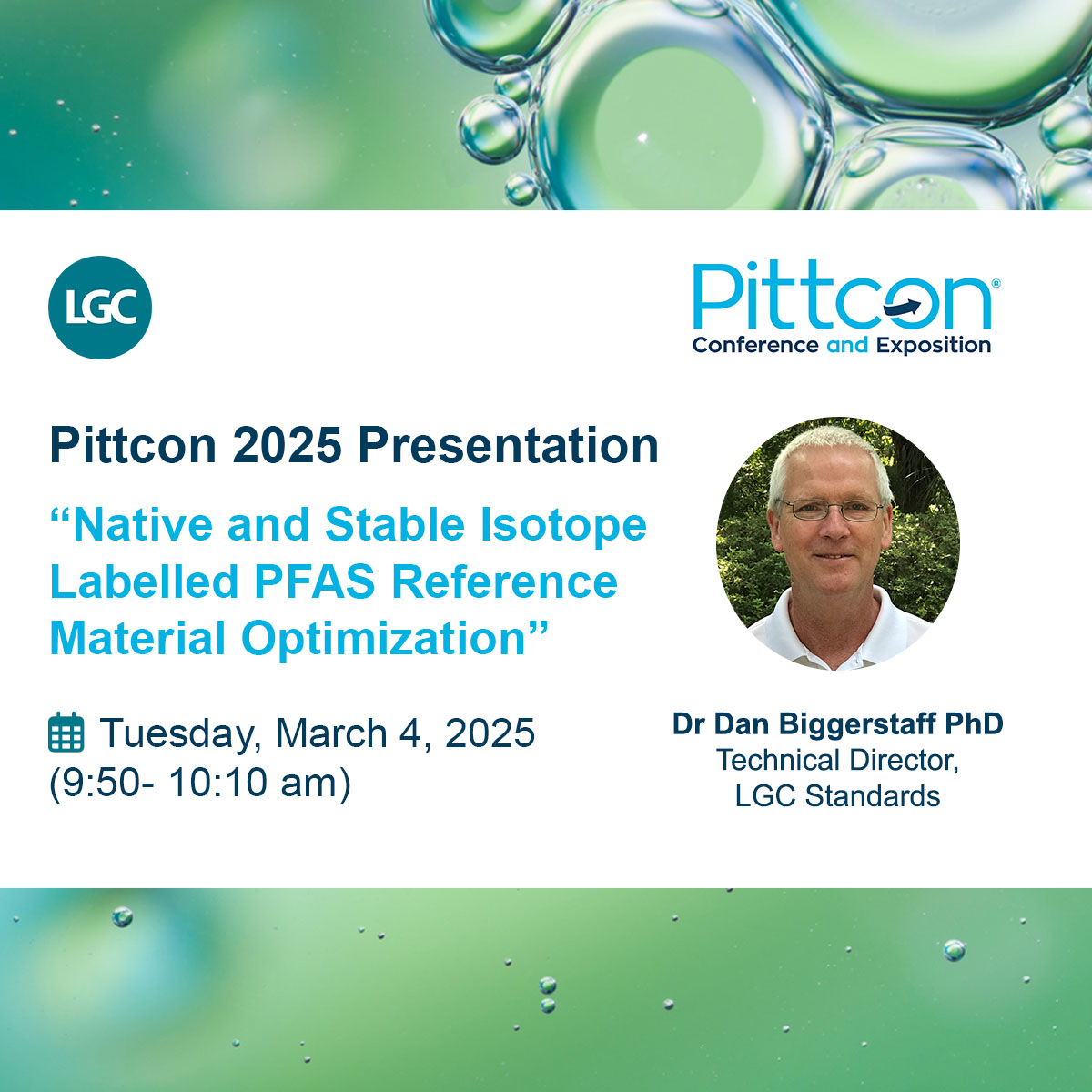LGCStandards's tweet image. Attending @Pittcon 2025?
🗓️Mark your calendars for our insightful sessions on #ProficiencyTesting &amp;amp; #PFASanalysis
📢 Swing by booth 419 to connect with our team!
Discover more at lgcstandards.com

#ReferenceStandards #ScienceForaSaferWorld #Lifescience