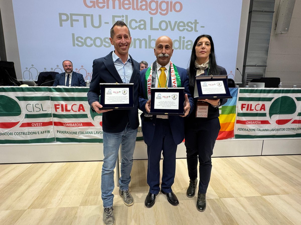 #ilcoraggiodellapartecipazione sta anche nella cooperazione. Per questo oggi abbiamo firmato un memorandum d’intesa con il sindacato palestinese #PFTU e <a href="/iscoscisl/">ISCOS ets</a> . Crediamo che la ripresa del tessuto sociale possa ripartire dal mondo del lavoro e sindacale.