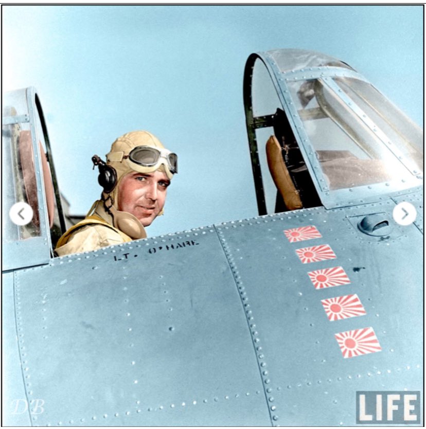 lestweforgetusa's tweet photo. #OTD LTCMDR Edward “Butch” O'Hare (1914-1943) became the Navy's first #fighterace when he single-handedly attacked a formation of 9 🇯🇵 medium bombers, shot down 5 in his F4F Wildcat, becoming the first naval #aviator recipient of the Medal of Honor in WWII.
📷 | LIFE https://t.co/5CC8GlQHU5