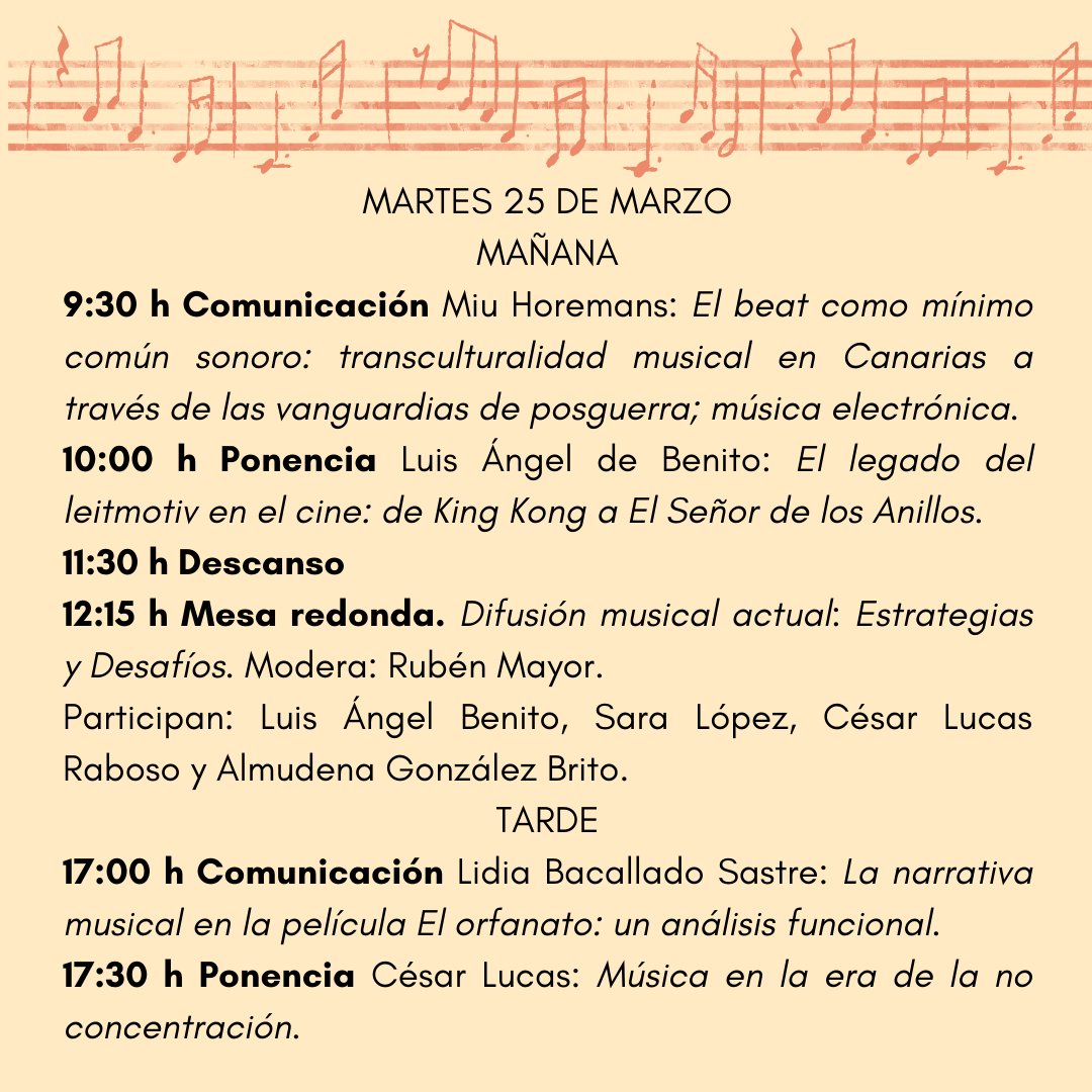 Notasenconexion's tweet photo. Tres días de ponencias, mesas redondas y charlas 🎶  Aquí te dejamos el programa de Notas en Conexión, el I Congreso Nacional del Conservatorio Superior de Música de Canarias. https://t.co/eIOv18G2Em