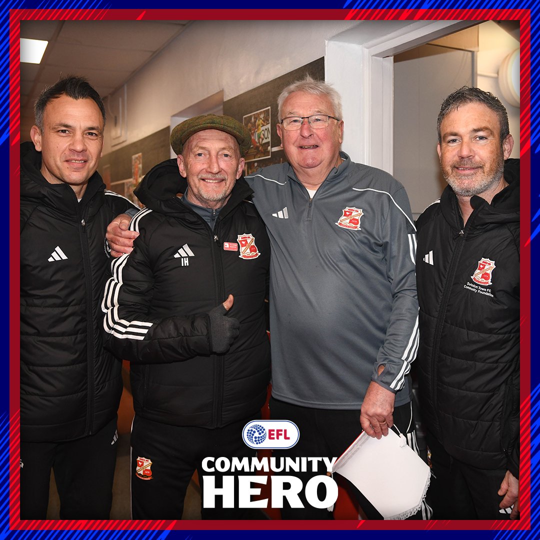 Official_STFC's tweet photo. Recognising five Community Heros for their commitment to Swindon Town ❤️

This afternoon we will present our Heros with their awards on the pitch before kick-off against Chesterfield: