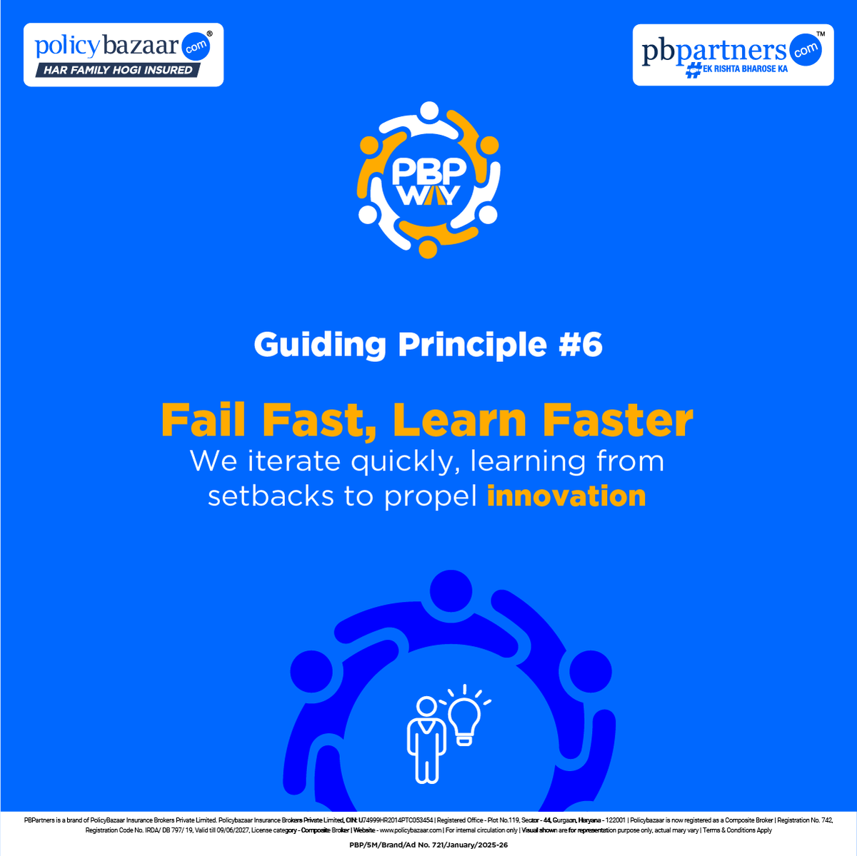 PBPartners_Ofcl's tweet image. 💡Principle #6: Fail Fast, Learn Faster

At PBPartners, we iterate quickly &amp;amp; turn setbacks into innovation opportunities. 🚀

The faster we fail, the faster we adapt and grow. Let’s use every challenge to fuel our progress &amp;amp; keep moving forward!💪

#ThePBPWay #FailFastLearnFaster