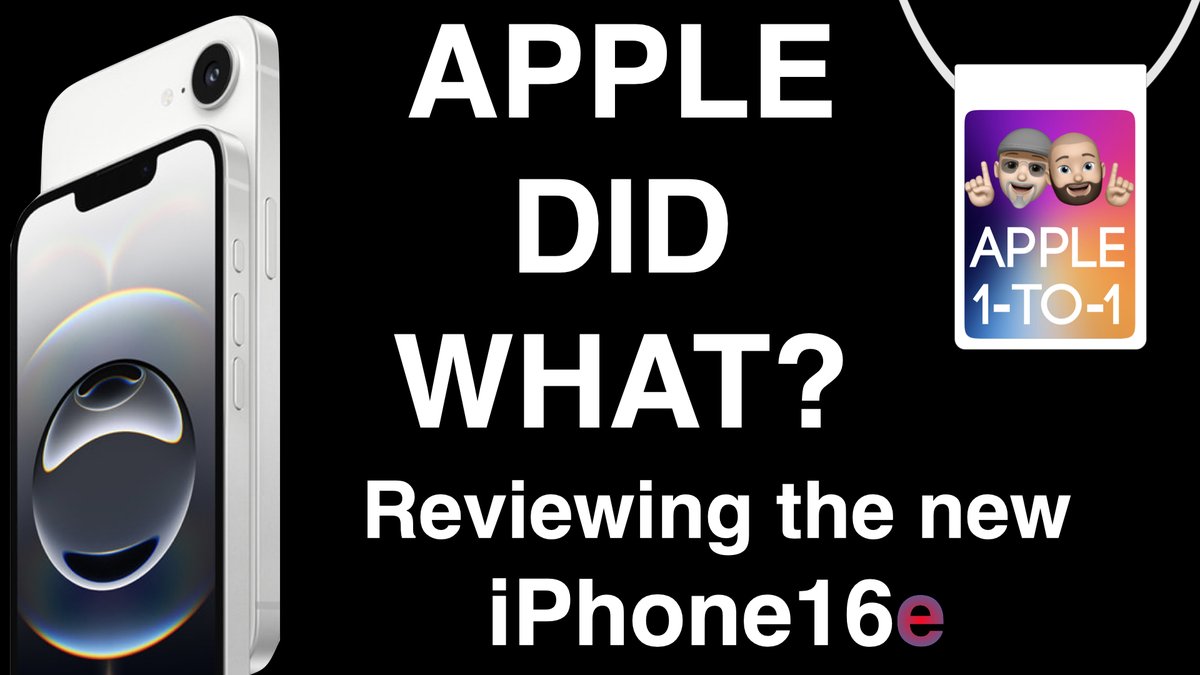 APPLE 1-TO-1 (@apple1to1) on Twitter photo The iPhone 16e is making waves, but what exactly is it, and who is it for? This discussion discusses the new features, and whether this new iPhone is a game-changer or just another Apple experiment. 
youtu.be/32U-j3p_SvY #iphone16e #iPhone16 #iphone #AppleLaunch #NewiPhone The iPhone 16e is making waves, but what exactly is it, and who is it for? This discussion discusses the new features, and whether this new iPhone is a game-changer or just another Apple experiment. 
youtu.be/32U-j3p_SvY #iphone16e #iPhone16 #iphone #AppleLaunch #NewiPhone