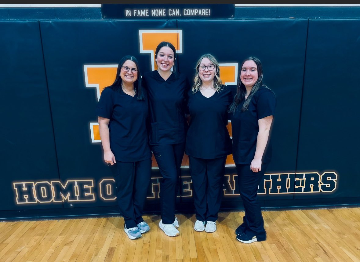 Phlebotomy students helping and observing at the blood drive.