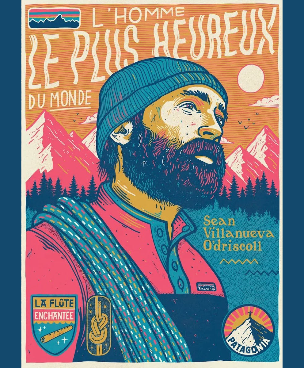 @josesaccone's poster of adventurer @seanvillanuevaodriscoll ambassador for @patagonia_climb
.
.
.
.
.
#josesaccone #illustration #poster #seanvillanuevaodriscoll #patagonia #climbing #escalada #patagonia #adventure #rockclimbing #portrait #art #debutart