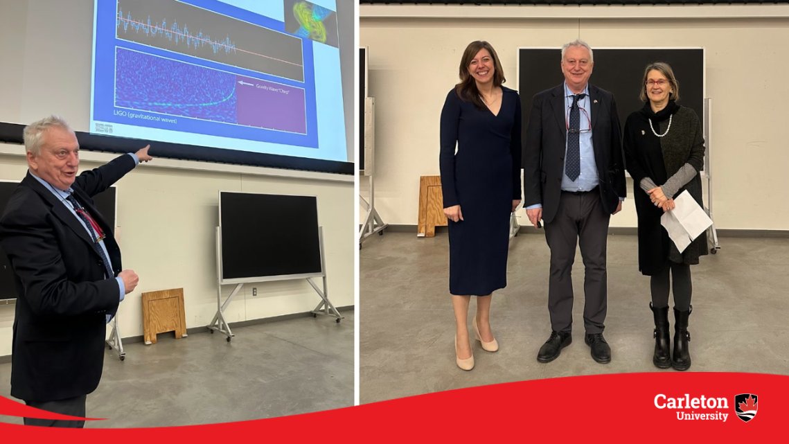 Carleton University Research (@cu_research) on Twitter photo From Galileo to 21st-century astronomy! ✨ 🔭
Earlier this month, we were honoured to host Prof. Alessandro De Angelis for an extraordinary journey into the past and future of our hidden universe.
Huge thanks to <a href="/ItalyinCanada/">ItalyinCanada</a>, <a href="/ItalyatOECD_ESA/">Italy at OECD-ESA</a> & <a href="/CarletonScience/">Carleton Science</a>! 🙌 From Galileo to 21st-century astronomy! ✨ 🔭
Earlier this month, we were honoured to host Prof. Alessandro De Angelis for an extraordinary journey into the past and future of our hidden universe.
Huge thanks to <a href="/ItalyinCanada/">ItalyinCanada</a>, <a href="/ItalyatOECD_ESA/">Italy at OECD-ESA</a> & <a href="/CarletonScience/">Carleton Science</a>! 🙌
