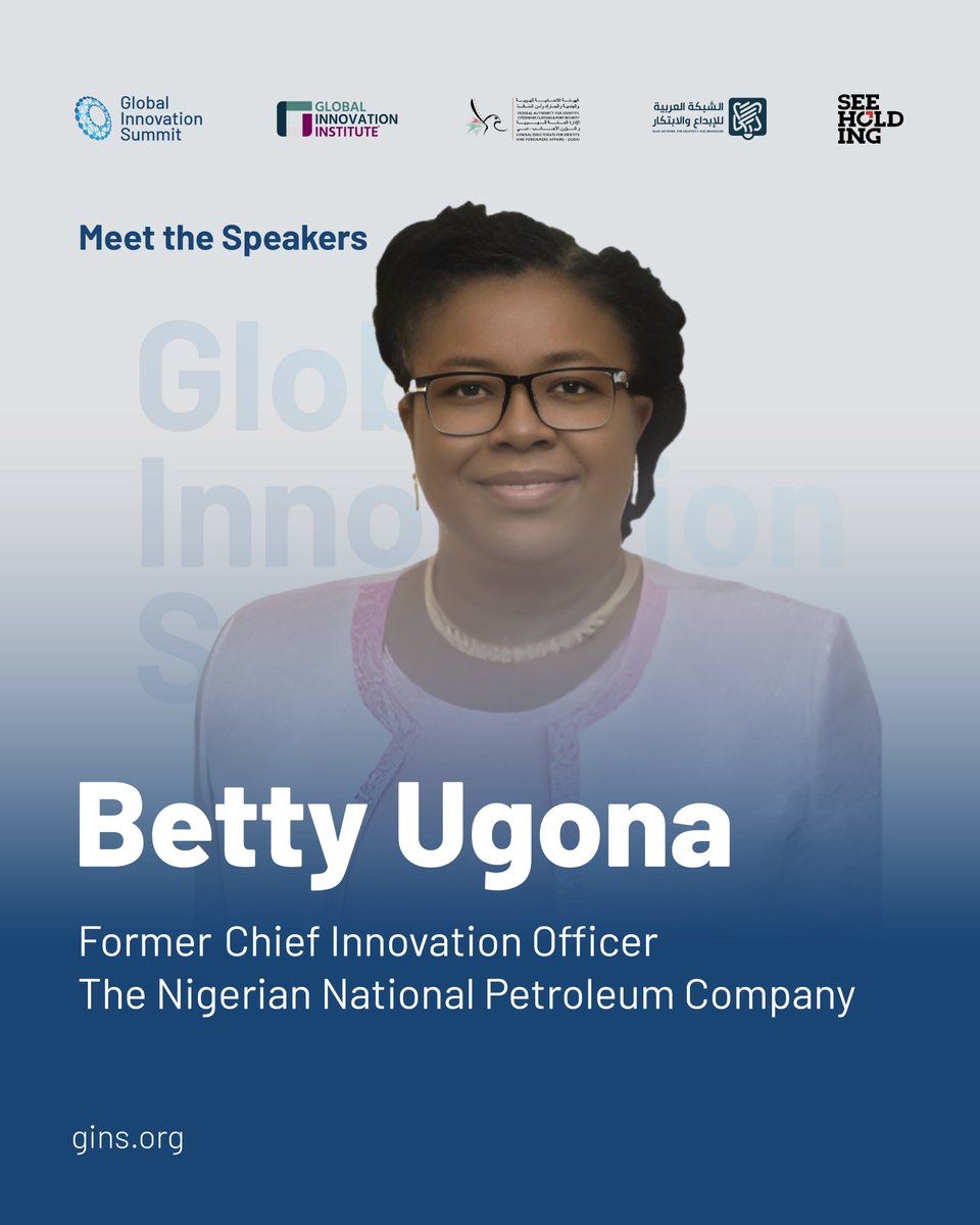 GlobalInSummit's tweet photo. Meet the Speakers

Betty Ugona
Former Chief Innovation Officer | The NNPC Limited

Betty Ugona has played a pivotal role in driving innovation within Nigeria’s energy sector, shaping solutions for efficiency and sustainability.

https://t.co/I9dyIHAFGD https://t.co/Gmop5k2YGC
