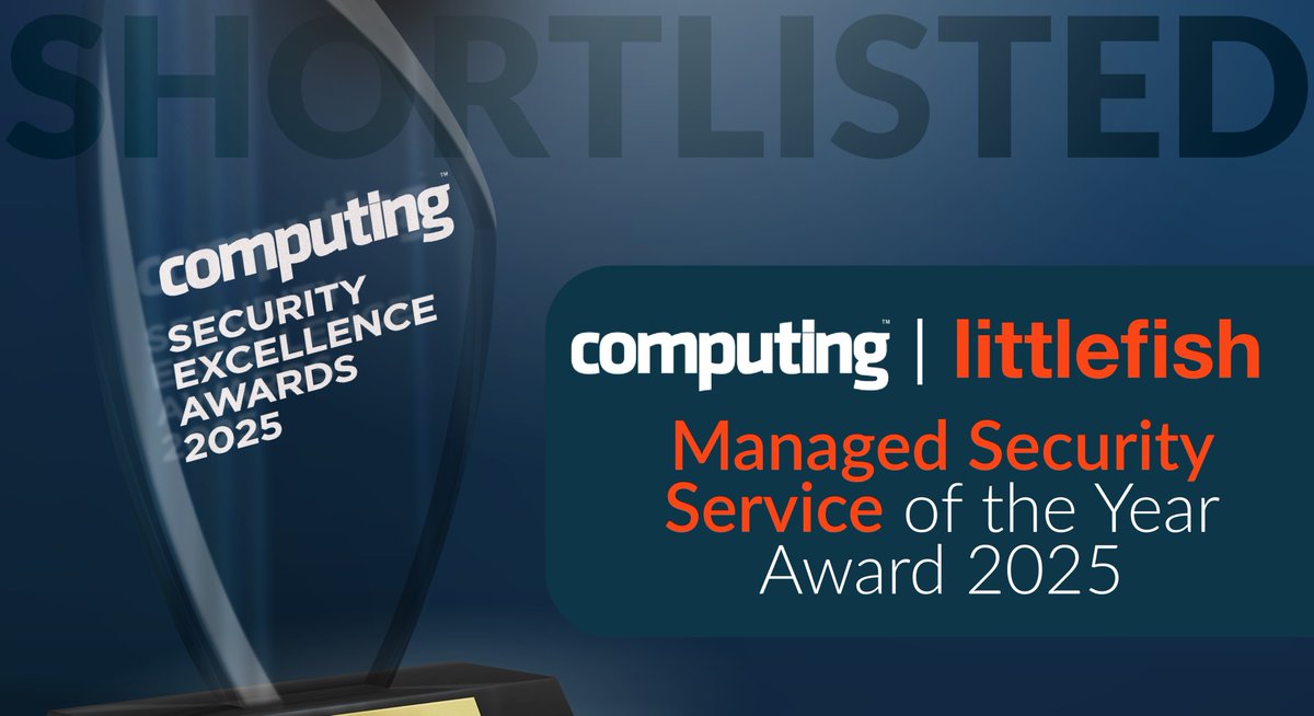 Littlefishuk (@littlefishuk) on Twitter photo WE’RE FINALISTS AGAIN!
Littlefish cyber team is shortlisted for the <a href="/Computing_News/">Computing.co.uk</a> Security Excellence Awards 2025 for ‘Managed Security Service of the Year’.
Honored to be recognized. Kudos to our team!
Fingers crossed for May 1st in London!
#SecurityExcellenceAwards2025 WE’RE FINALISTS AGAIN!
Littlefish cyber team is shortlisted for the <a href="/Computing_News/">Computing.co.uk</a> Security Excellence Awards 2025 for ‘Managed Security Service of the Year’.
Honored to be recognized. Kudos to our team!
Fingers crossed for May 1st in London!
#SecurityExcellenceAwards2025