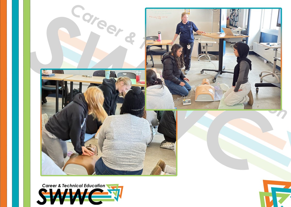 Health Science students attended the American Heart Association (BLS) training. This course is designed to teach the necessary skills to respond to emergencies involving multiple life-threatening medical situations. Students are now certified in CPR, AED usage, &amp; basic first aid!