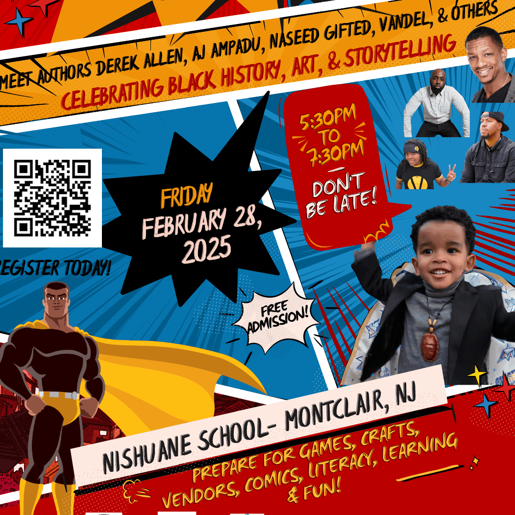 Friday, Feb 28th is the Children's Black Comic Book Literary Series! I will be in the house with @thereal_anwarmorse99 debuting his new book, HUMANS links in comments check us out! brought to you by @pbsmediastudios