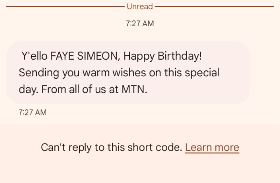 Early this morning even <a href="/MTNNG/">MTN Nigeria</a> Don wish me happy birthday with My 100 100 100 naira Wey I Dey load Them still recognize me 😂 esheyyy o awon temi 
#akurefirstson