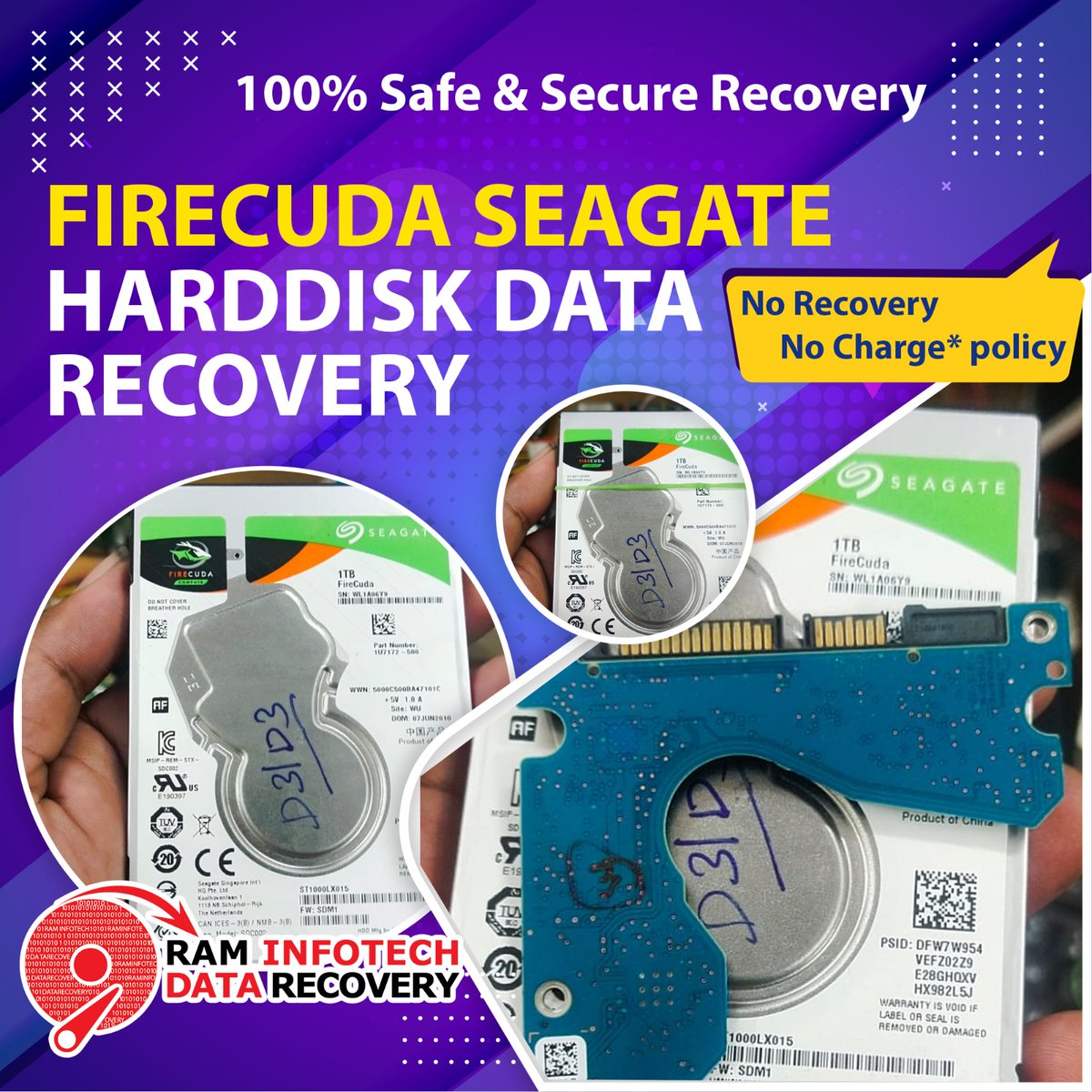 ramdatarecovery's tweet image. 🚨 FireCuda Seagate HDD Not Working? We Can Help! 🚨

Is your FireCuda Seagate HDD failing or causing you to lose access to important files?  

📞 70921 14411
🌐 raminfotechdatarecovery.com/contact.html
#DataRecovery #FireCudaSeagateRecovery #SeagateHDDRecovery #Raminfotech