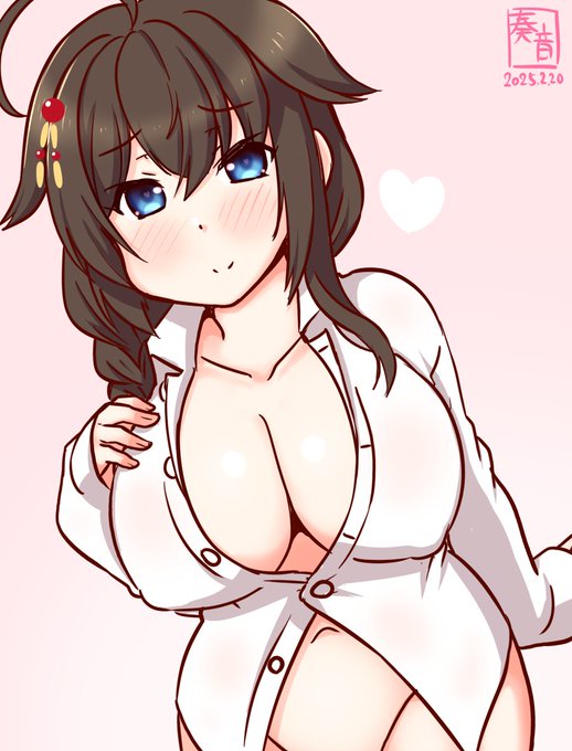 「提督。少し寒くなってきたね。
 もう少しだけ…傍に行っても、いい…かな♥」

#艦これ版真剣お絵描き60分一本勝負_20250220
#時雨 

遅刻+20分 