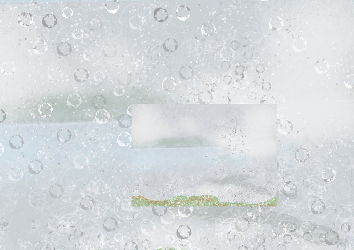Replying to <a href="/DailyPicTheme2/">Daily Picture Theme</a> If the outlook is #Dreary overcome it by drawing the rain on the window pane and playing with superimposed images as the rain increases <a href="/MAFAartists/">MAFA</a>