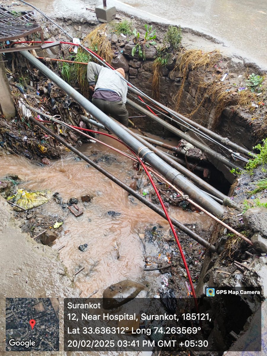 MSurankote's tweet photo. The sanitation worker of Municipal Committee Surankote is desilting the nallha.
@Office of LGJandK
@amrut_MoHUA
@MoHUA_India
@SwachhBharatGov
@md_sbm
@JKHUDD1
@PoonchDm
@JammuUlb https://t.co/AJDy4S1d2p