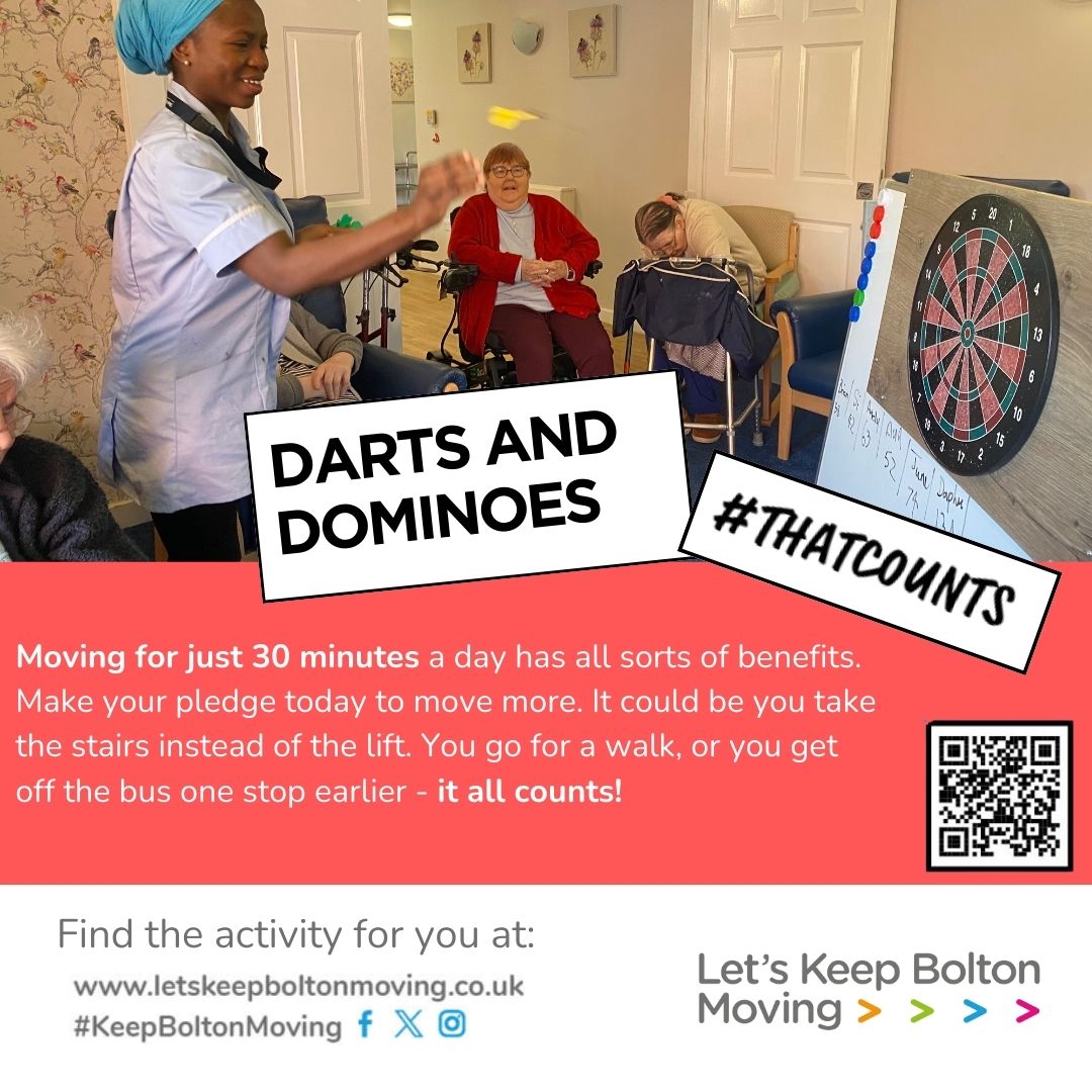 KeepBoltonMovin's tweet image. Move for just 30 mins a day to boost your health! 🎯🚶‍♀️

🀄Take the stairs, walk more, or play games – it all counts!

💪Find activities at letskeepboltonmoving.co.uk

#KeepBoltonMoving #ThatCounts