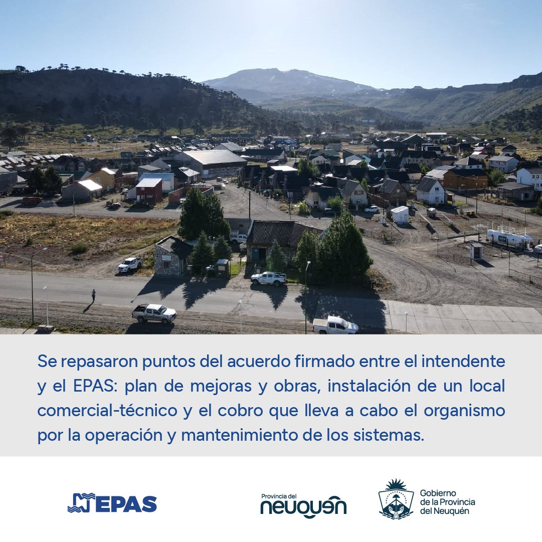 🙌 El EPAS y la Municipalidad de Caviahue-Copahue avanzan en la planificación de obras clave para mejorar los servicios de agua potable y saneamiento en la localidad.
Toda la información acá: epas.gov.ar/noticias/noved…