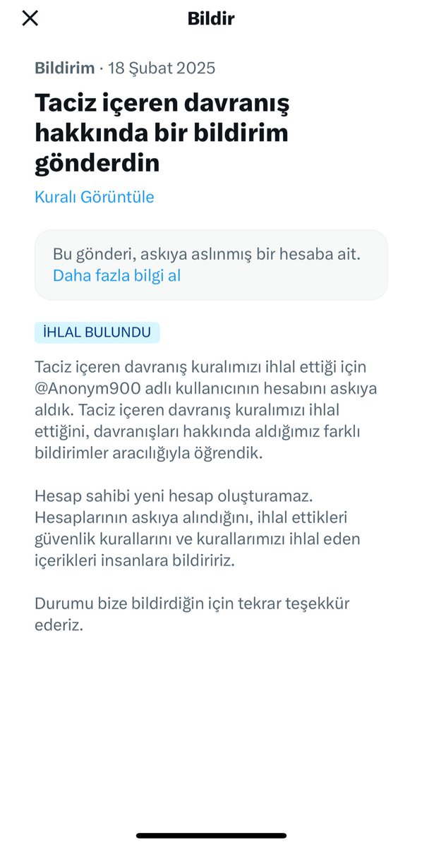 Küfür edenleri direk şikayet edin. X hemen hesapları askıya alıyor. Muazzam çalışıyorlar.