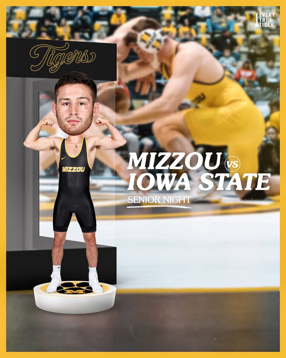 The best way to celebrate Senior Day? A packed house and a big-time win!⚫️🟡🔥 #MIZ #ETTB <a href="/MizzouAthletics/">Mizzou Athletics</a> <a href="/MizzouWrestling/">Mizzou Wrestling</a>
📆: Saturday, February 22nd
🕐: 12:00 pm CT
🏟️: Columbia, MO