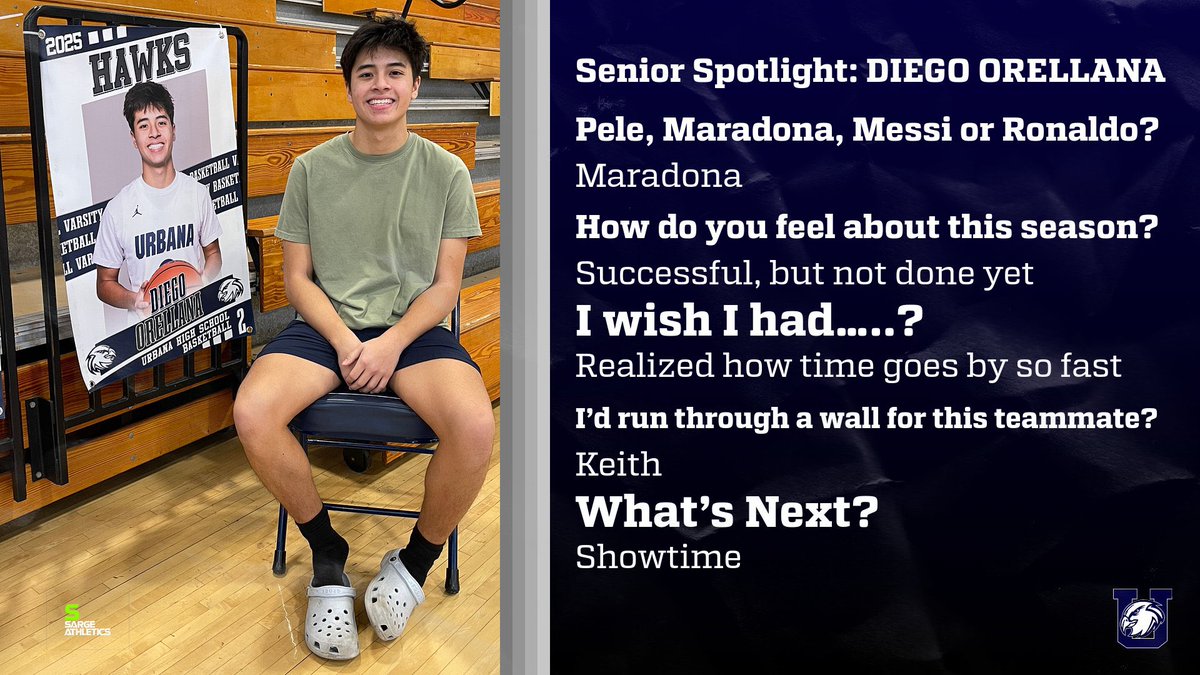 UHSHawksHoops's tweet image. The day before SENIOR NIGHT, 5️⃣ in 5️⃣ senior spotlight is on Diego Orellana, our floor general, co-captain, and 2-sport athlete. 6 down, 1 senior to go. Enjoy❗️