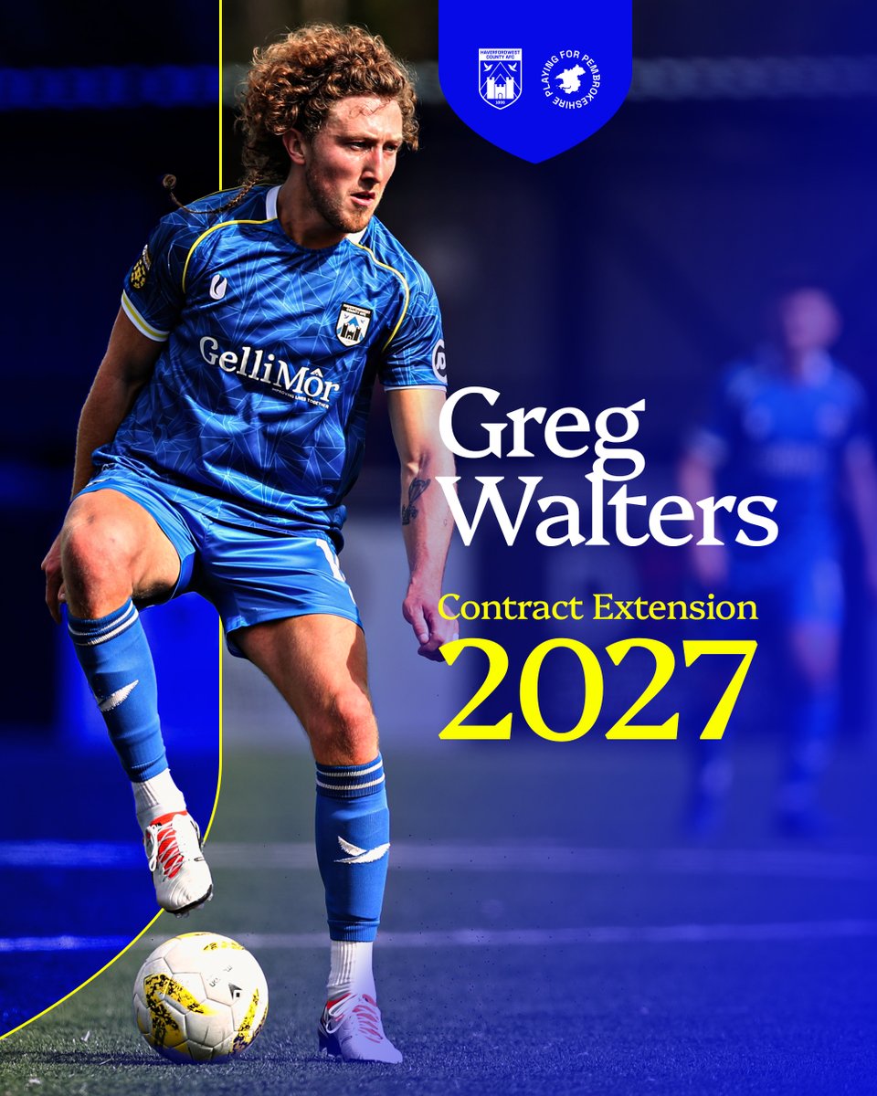 Greg Walters has agreed a new two-year contract with Haverfordwest County AFC! 💙🙌