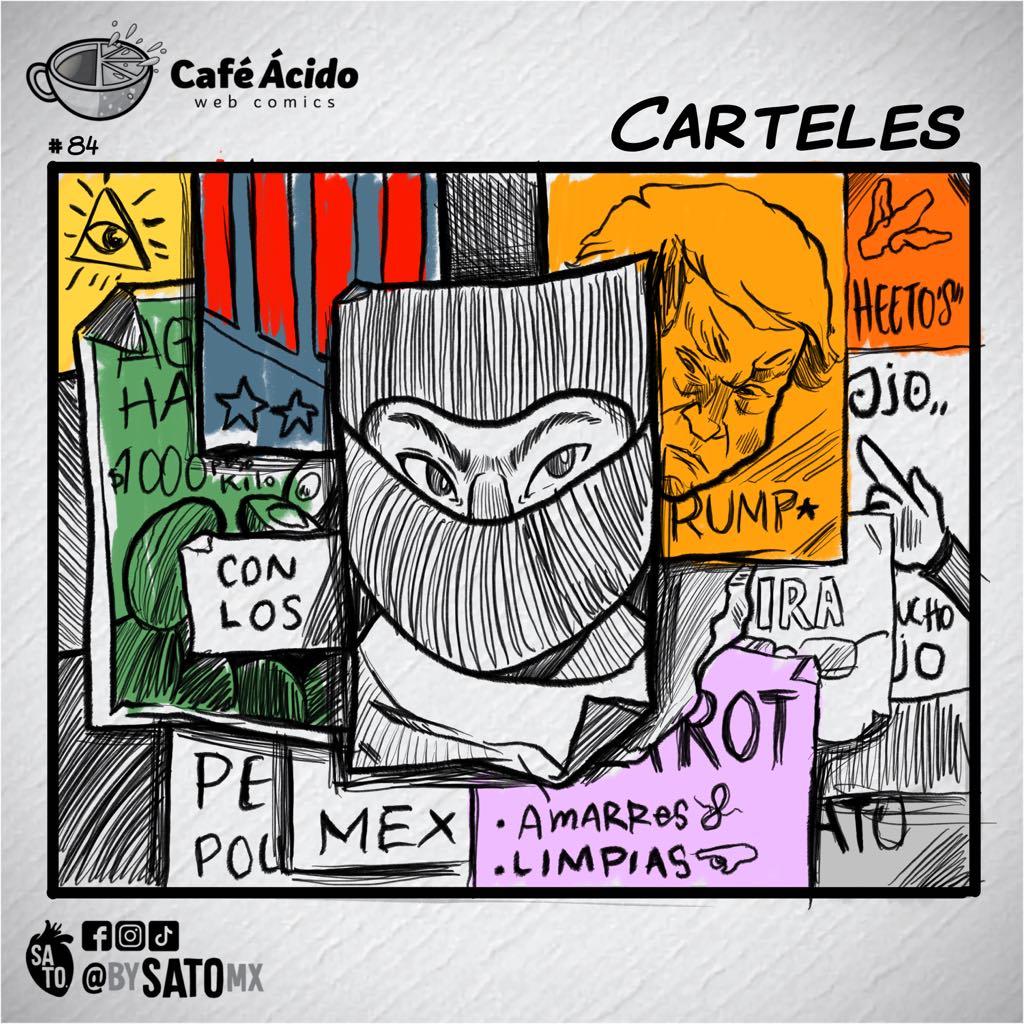 elsatocomedia's tweet photo. Carteles
#cafeácido #84 #webcomic #comic #tiracomica #sato #bysato #illustration #ilustracion #Trump #caete #carteles https://t.co/ESDRFvVsVt