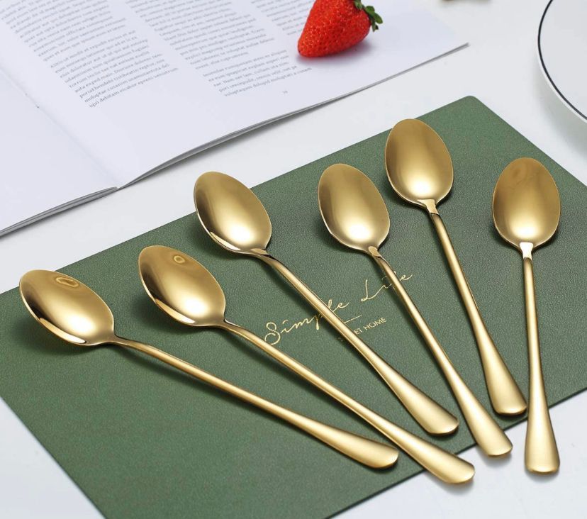 kitchenworldrsa's tweet photo. Dessert Teaspoons😍😍

Our chic dessert spoons are back in stock🔥
Ramadan Essentials💗💗💗 

Have your favourite ice cream and dessert in style 💁‍♀️🍨

Ideal for this Ramadan🔥🔥

Stainless Steel - Ideal to use for milkshake glasses , ice cream , dessert and much much more 💃💃

19.5cm in length

Silver - Pack Of 6
Retail R50
Stock *R40*

Gold - Pack of 6
Retail R60
Stock *R50*

Item Code : SD124-29