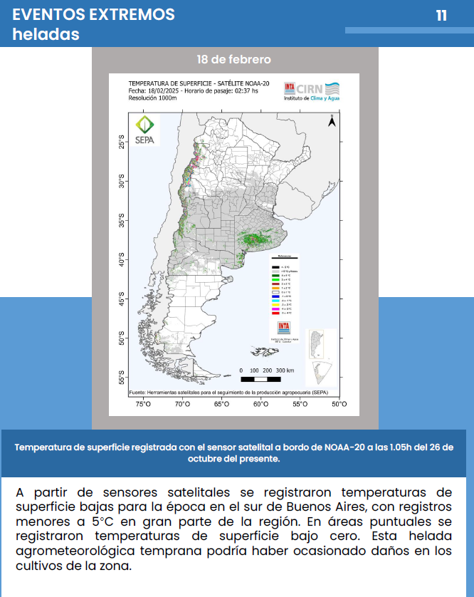 JorgeLMercau's tweet photo. #AgroMeteorologíaINTA
@intaargentina #ClimayAgua
💪🌧️(aunq fue variable localmente)
🤞🌧️le tocaría al sur Pampeano
#MuyAltaT hubo al norte y vamos hacia otra ola🤦‍♂️🥵
y hubo helada!🤦‍♂️🥶

#Variabilidad es el hashtag del verano!

#Basta d impuesto a precio,
recaudá eventual Ganancia https://t.co/gUsKlUHWia