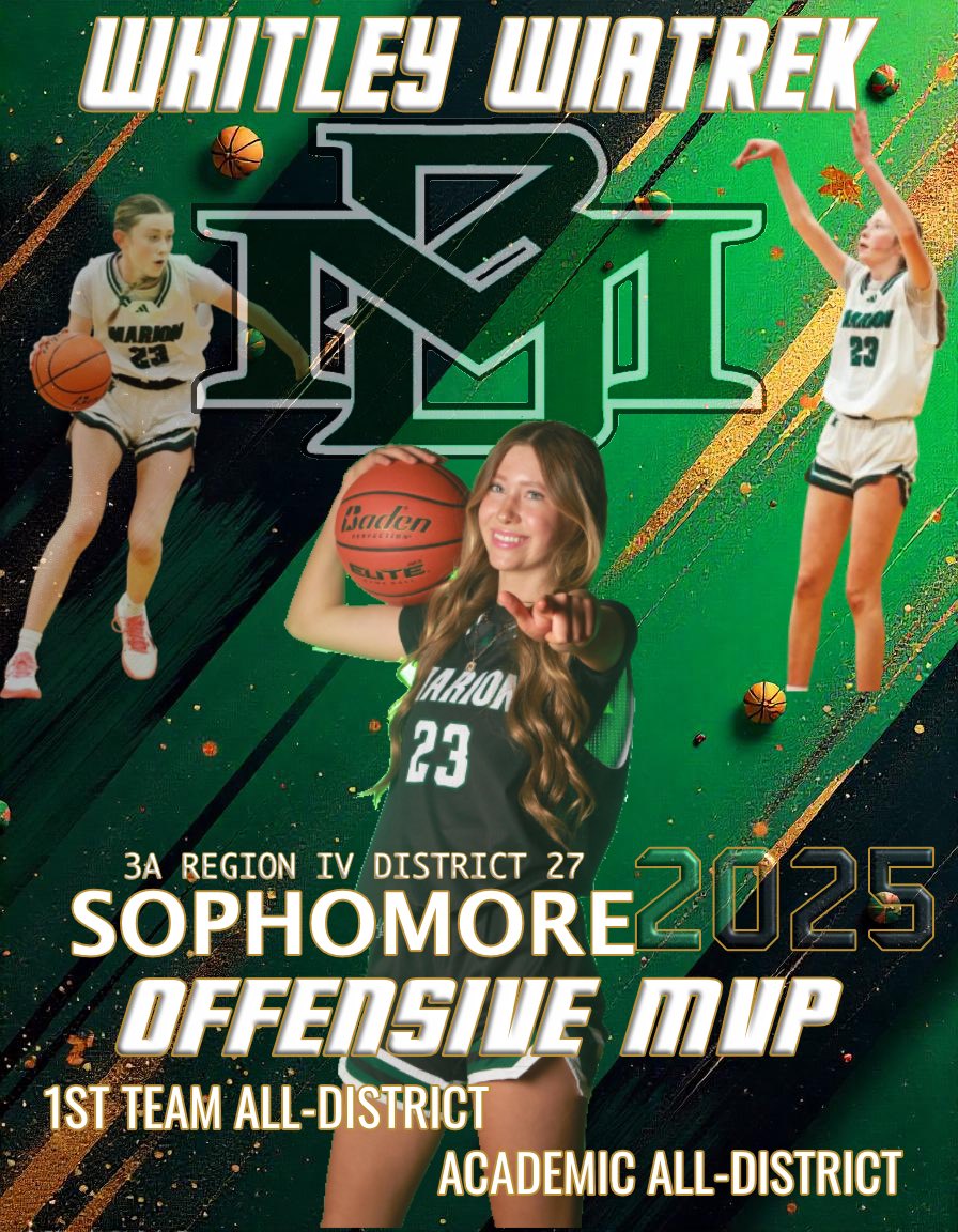 Whitley Wiatrek (@whitley_wiatrek) on Twitter photo I am honored and blessed to be named 3A Region IV District 27 Offensive MVP, First Team All District and Academic All District to close out my sophomore year. Special thanks to my coaches, and my trainer Coach Blackwell for supporting me! <a href="/CoachFB_TAMSA/">Forrest Blackwell</a> <a href="/Marion_Bulldogs/">Marion Bulldog Athletics</a> I am honored and blessed to be named 3A Region IV District 27 Offensive MVP, First Team All District and Academic All District to close out my sophomore year. Special thanks to my coaches, and my trainer Coach Blackwell for supporting me! <a href="/CoachFB_TAMSA/">Forrest Blackwell</a> <a href="/Marion_Bulldogs/">Marion Bulldog Athletics</a>
