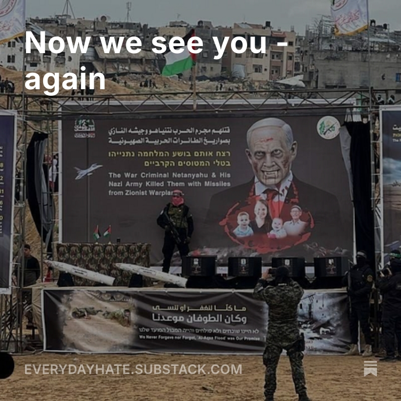 All that talk of decolonisation, freedom fighters, liberation &amp; resistance, and it ends with Jewish children paraded in coffins as grotesque propaganda props by Hamas.

Time to remember how some people responded to October 7 at the time - link in next post.