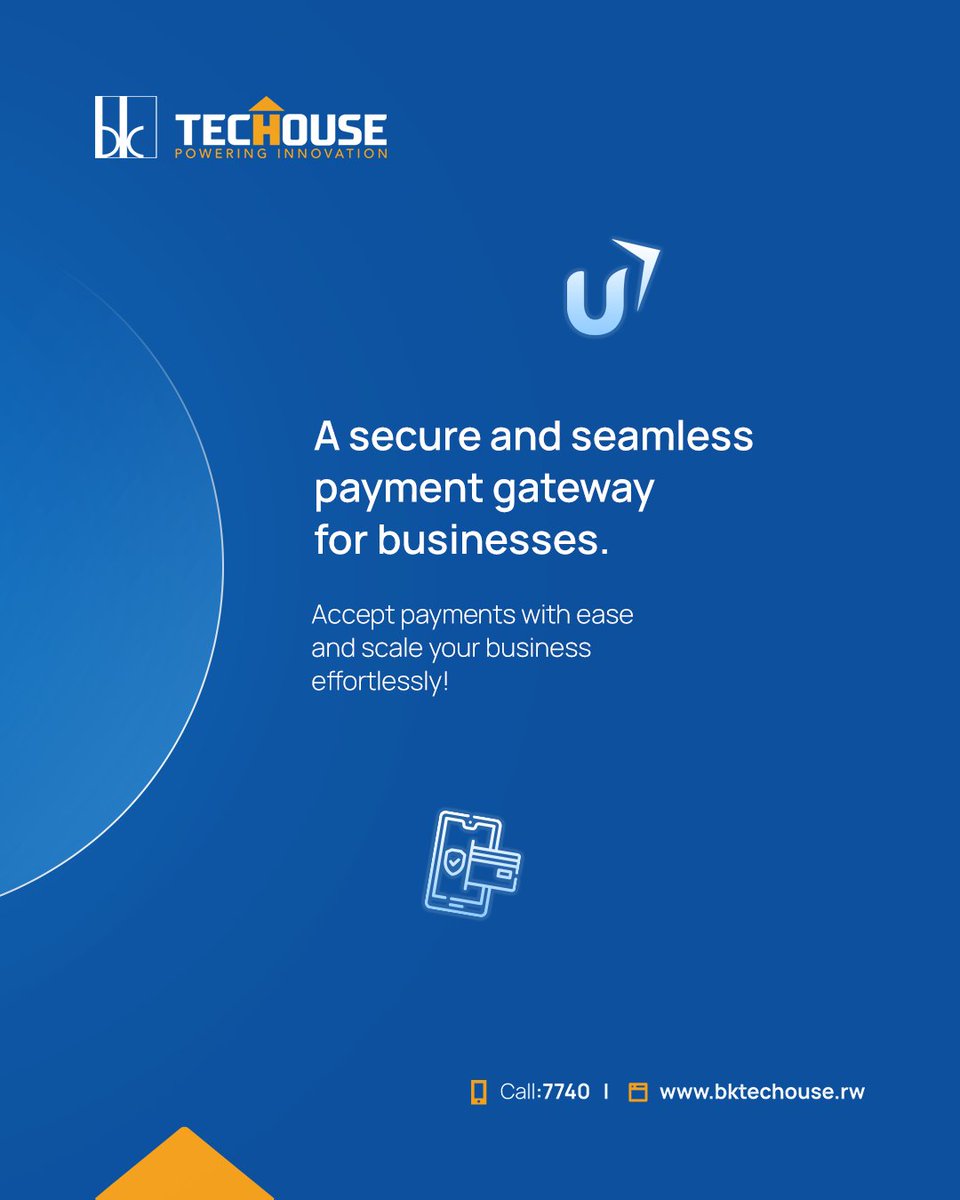BkTecHouse's tweet photo. BK TecHouse's @UrubutoPay is the #secure and #seamless payment gateway businesses trust. 

Accept payments with ease and scale your business effortlessly!

Get started today 👉🏼 https://t.co/RNLMQhlYhs! 

#UrubutoPay #twagiyekashiresi #SeamlessPayments https://t.co/UZObbZsubm