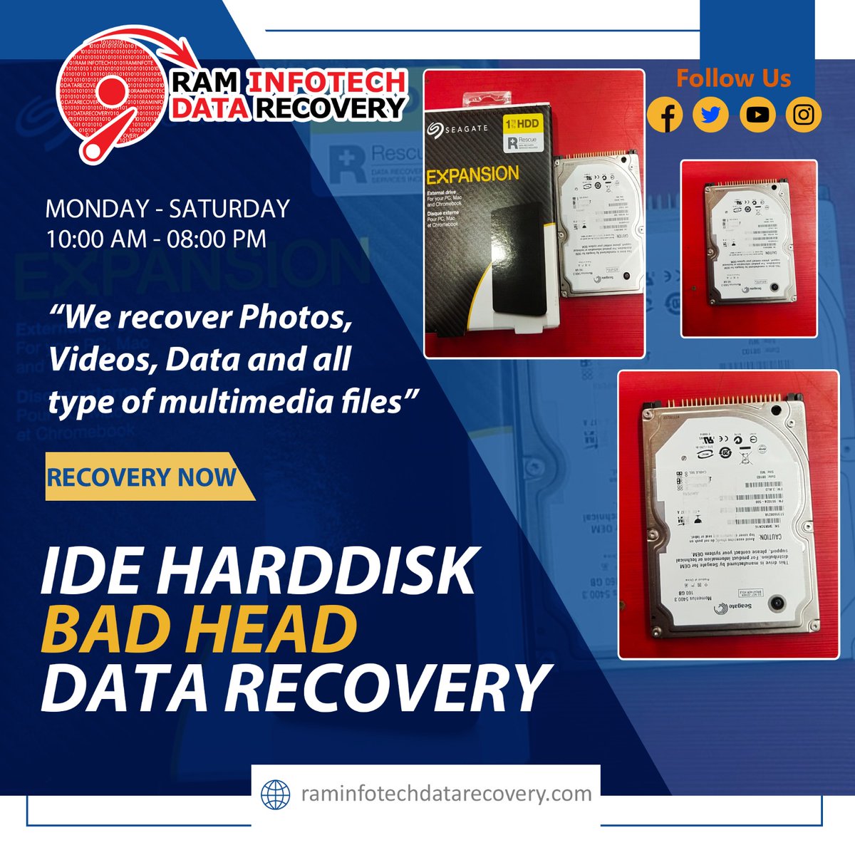ramdatarecovery's tweet image. 🚨 IDE Hard Disk Bad Head? We’ve Got You Covered! 🚨

At Raminfotech Data Recovery, we specialize in IDE Hard Disk Data Recovery Services.  
📞 70921 14411

🌐 raminfotechdatarecovery.com/contact.html
#DataRecovery #HDDRecovery #IDEHardDrive #BadHeadRecovery #Raminfotech