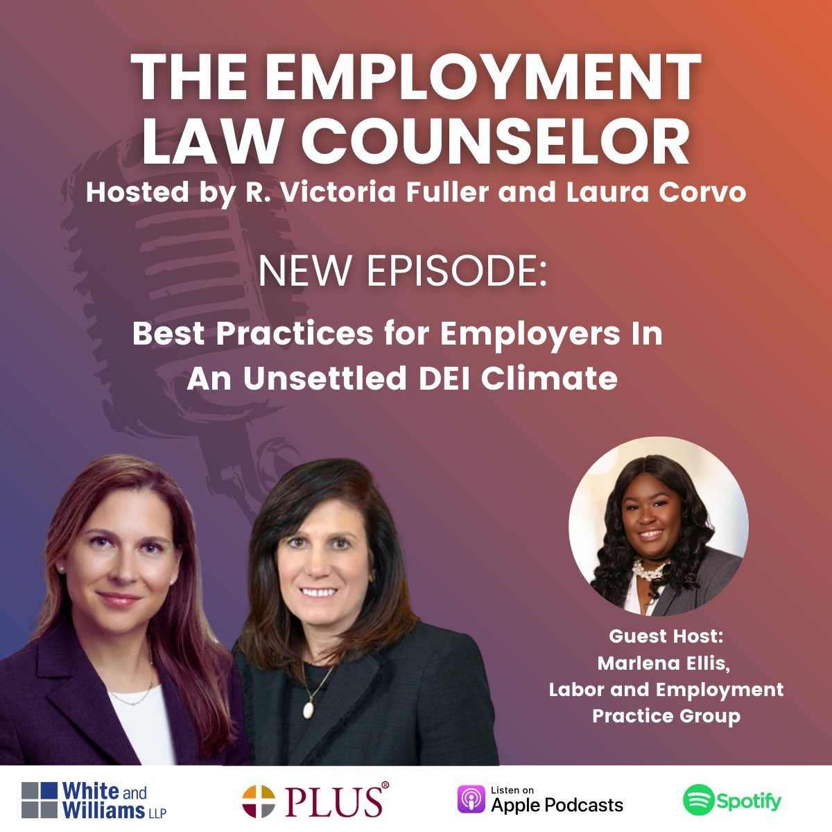 This episode dives into recent executive orders which end Federal DEI programs and, among other things, encourage private sector employees to end “illegal DEI” programs. 

Listen here. loom.ly/XvOKllc

#LaborandEmployment #PLUS #DEI #WhiteandWilliams