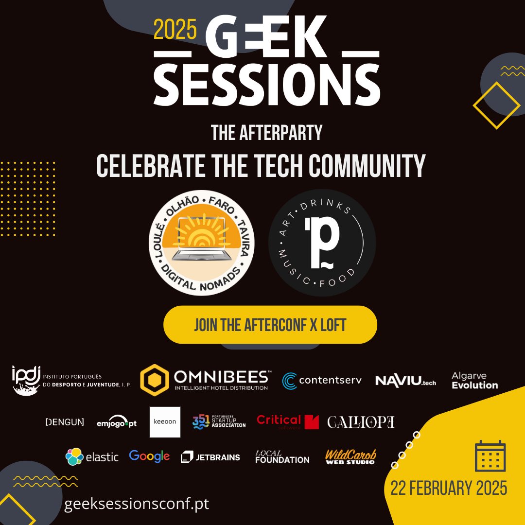 GeekSessionsFAO's tweet image. π GeekSessionsConf is THIS SATURDAY?! π€― Can you believe itβs been barely a month since we launched this into production?! Whoβs excited?!
π You know the drill by now π geeksessionsconf.pt ππ
See you Saturday! π