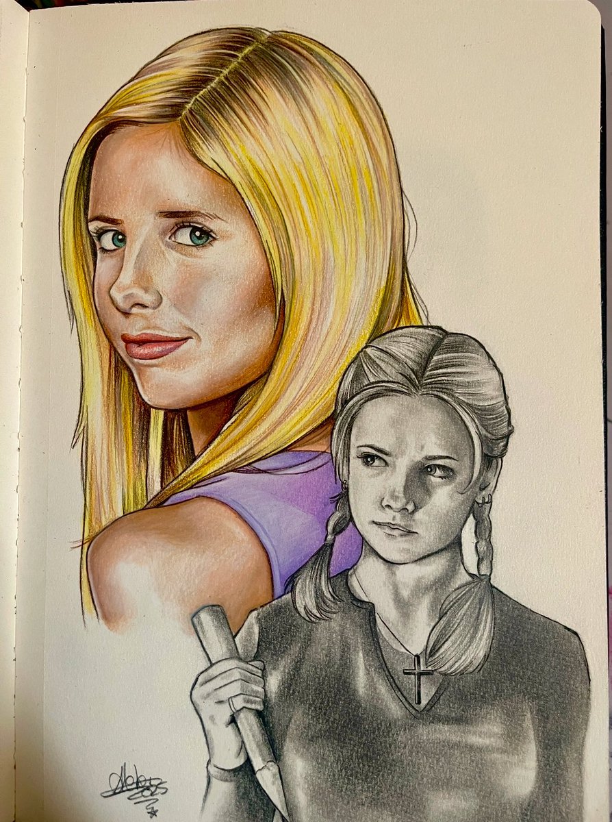 alekskawai's tweet photo. "In every generation there is a chosen one. She alone will stand against the vampires the demons and the forces of darkness. She is the slayer.” 

#Buffythevampireslayer ✍🏻 https://t.co/H3oOl3TPi7