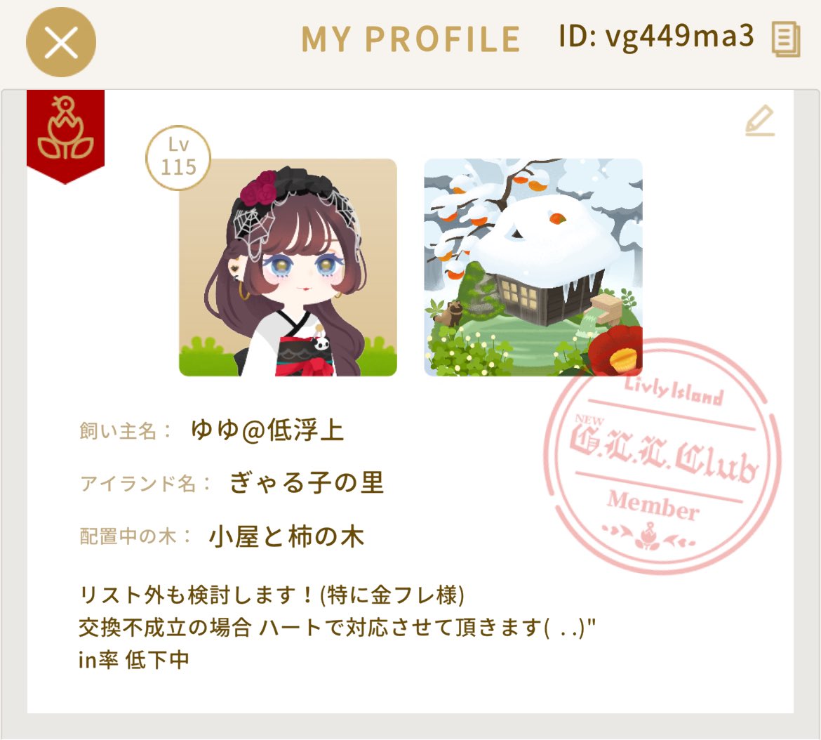 ひっそりとプロフィール公開