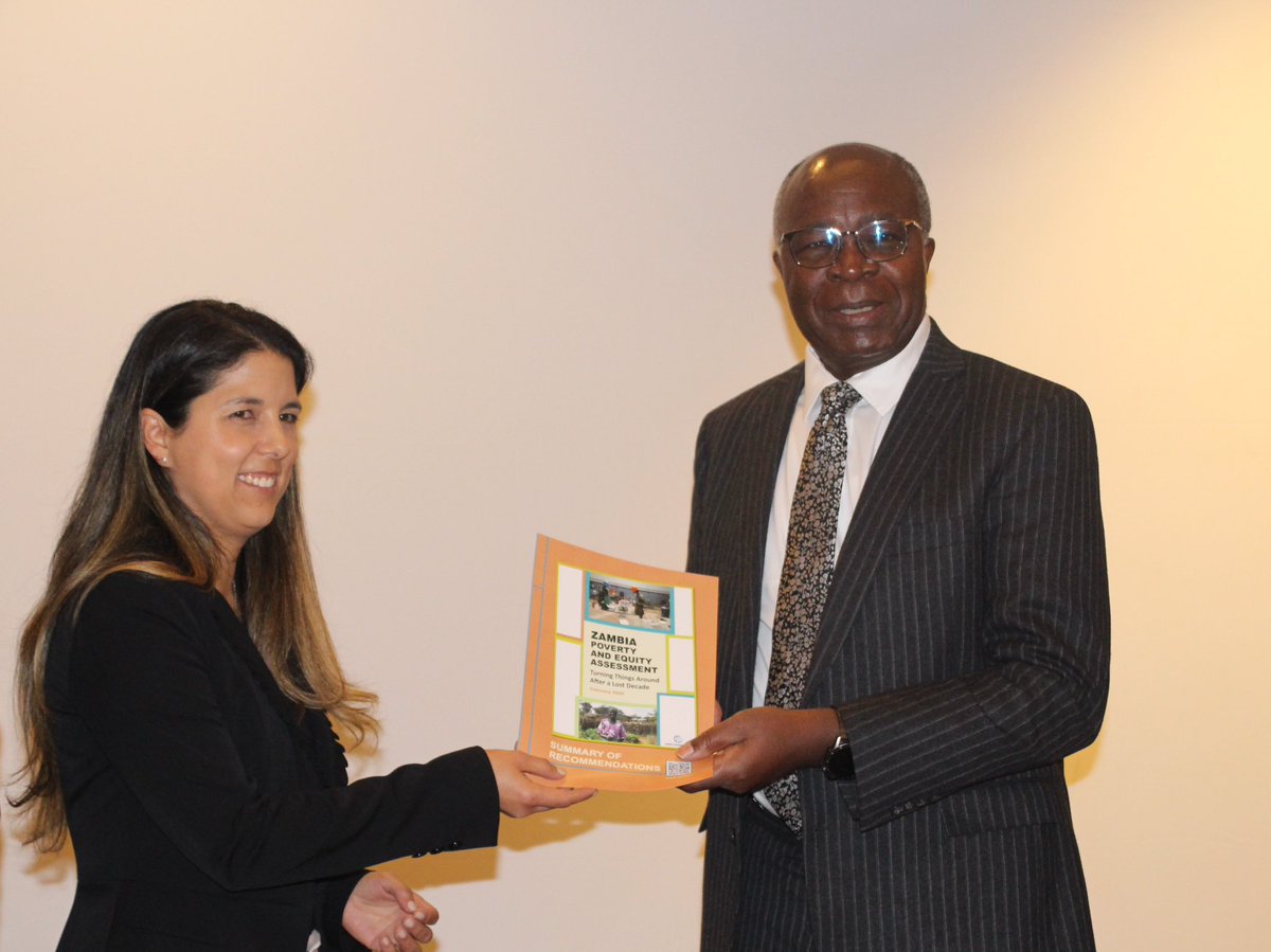 Nathan Belete (@beletenathan) on Twitter photo Pleased to join launch of the Zambia Poverty and Equity Assessment Report with Minister of Finance Hon. Situmbeko Musokotwane. <a href="/WorldBank/">World Bank</a> is committed to supporting Zambia's efforts to reduce poverty and inequality for all Zambians. documents.worldbank.org/en/publication… Pleased to join launch of the Zambia Poverty and Equity Assessment Report with Minister of Finance Hon. Situmbeko Musokotwane. <a href="/WorldBank/">World Bank</a> is committed to supporting Zambia's efforts to reduce poverty and inequality for all Zambians. documents.worldbank.org/en/publication…