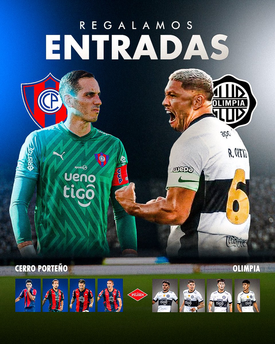 pasionestudiopy's tweet photo. ¡VIVÍ EL SÚPERCLÁSICO EN VIVO! ⚽🔥

En Pasión Estudio, te regalamos 2 pares de entradas (Sector Olimpia) para que vos y tu dupla sean parte de la fiesta del fútbol.

✅ Mencioná a tu dupla de cancha
✅ Seguinos

¡Comentá y cruzá los dedos! 🍀⚽ ¡Nos vemos en el clásico! https://t.co/eLcJpvOYEL