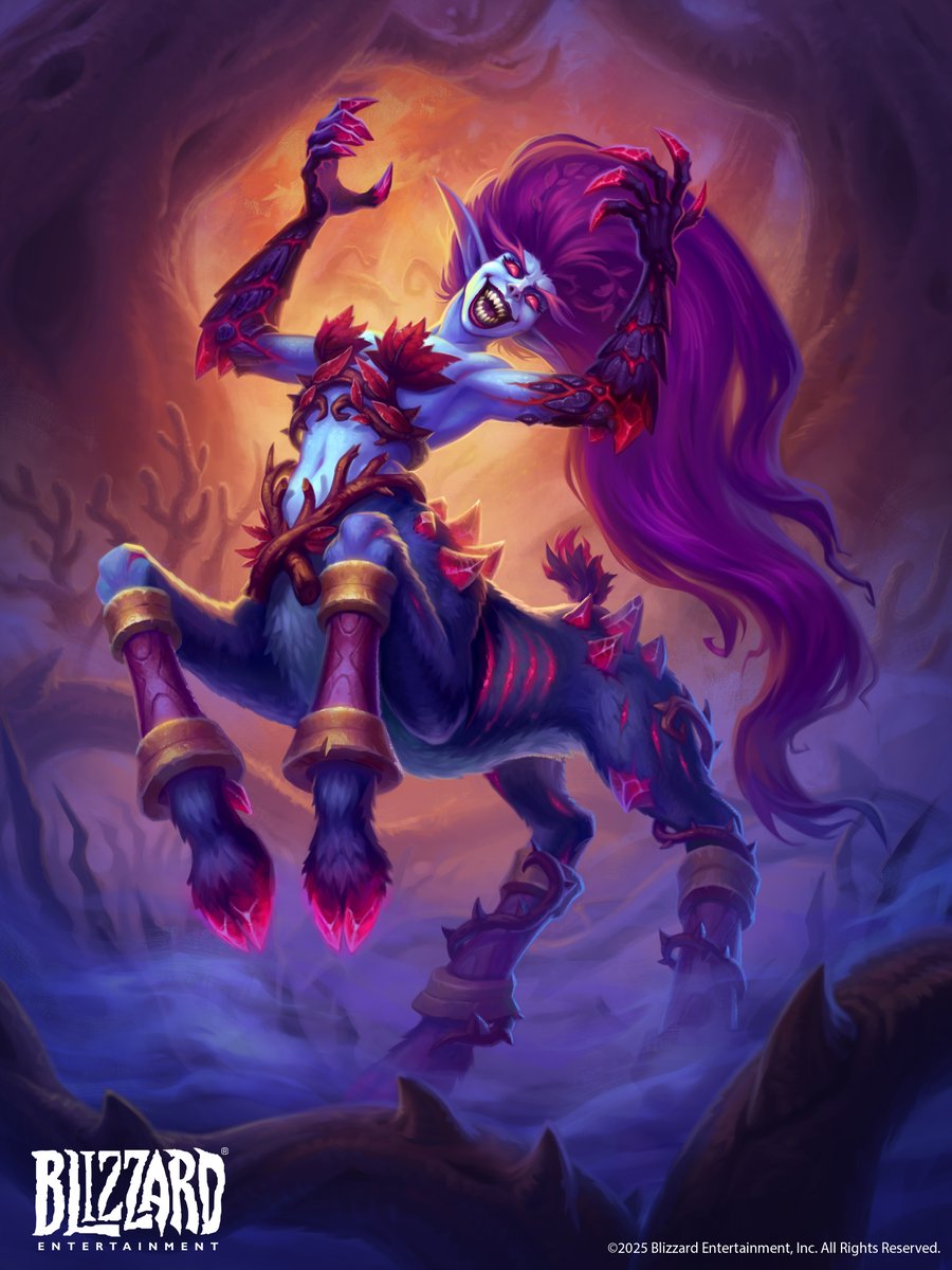 Goddasaurus's tweet photo. Finally i can share this artwork!

"Corrupted Laughing Sister", token of the "Shaladrassil" legendary Spell card, i created for @PlayHearthstone new expansion. 

Really love this work, pretty proud of it. 
https://t.co/g2qOlAPlHz https://t.co/dOAh4hZ6wo